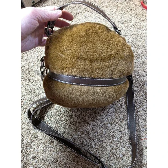 Pusheen Cat Cartoon Shoulder Bag Brown White Adjustable Strap Belt Accent Zip - Picture 2 of 4